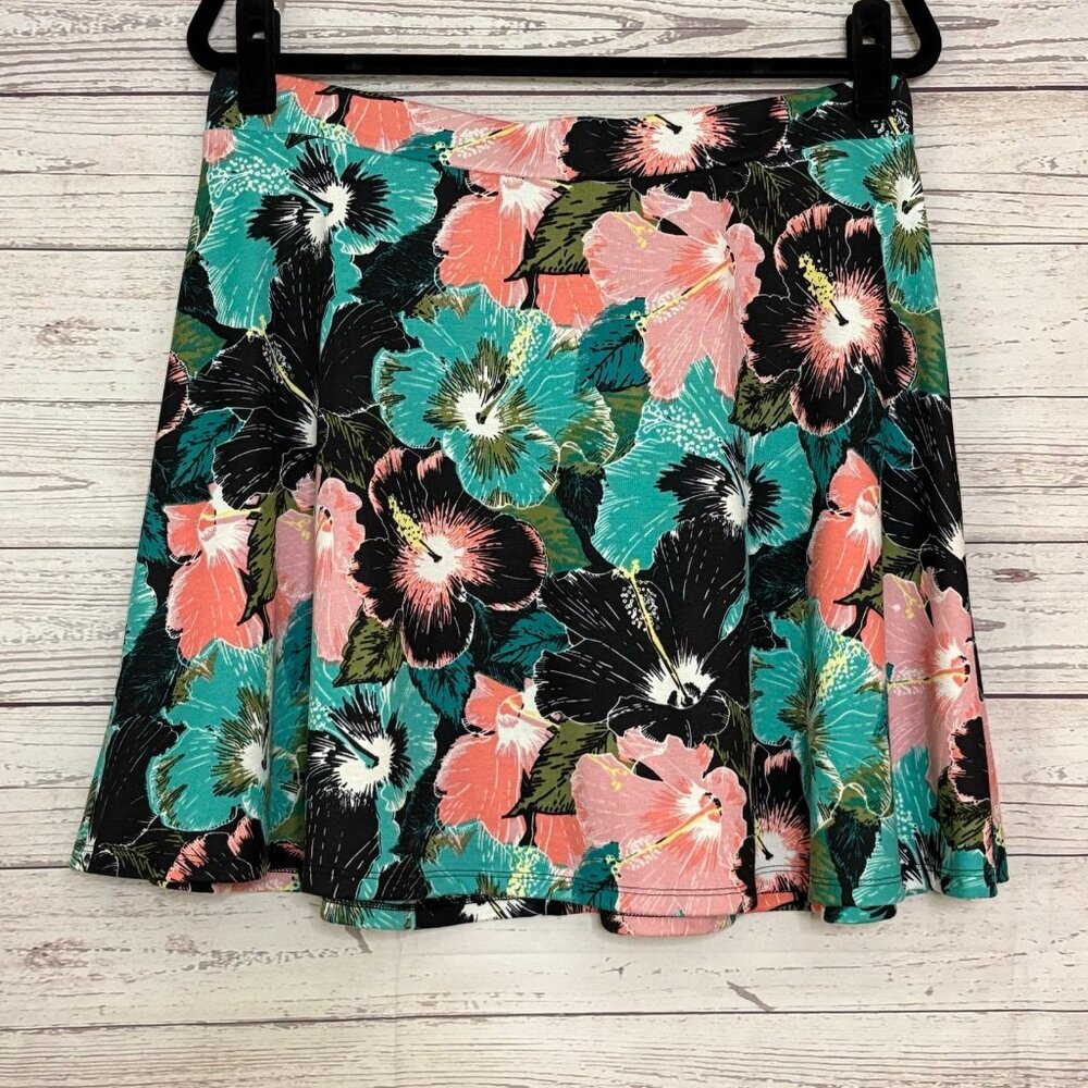 H&M Floral‎ A-Line Skirt Large